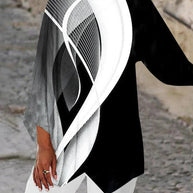 Luna™ - Moderne geometrische Tunika mit langen Ärmeln