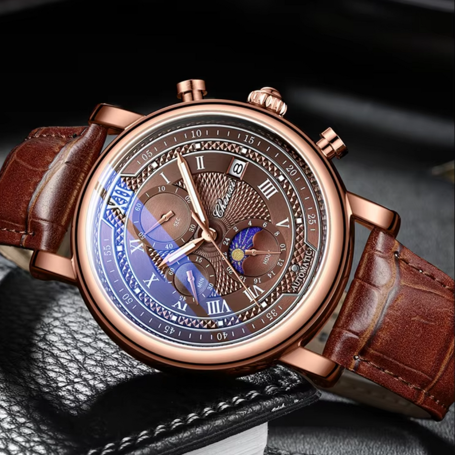 WW | Herren Armbanduhr Mit Lederarmband