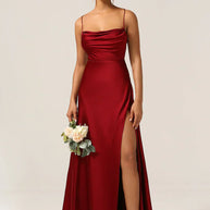 WW | Elegantes Maxikleid Aus Satin