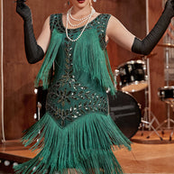 WW | Charleston Pailletten Hapsut Kleid