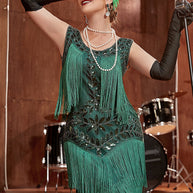 WW | Charleston Pailletten Hapsut Kleid