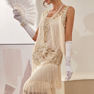 WW | Charleston Pailletten Hapsut Kleid