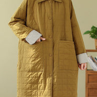 WW | Taschen Patchwork Feine Baumwollgefüllte Mäntel Peter Pan Kragen Winter