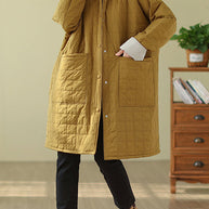 WW | Taschen Patchwork Feine Baumwollgefüllte Mäntel Peter Pan Kragen Winter