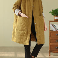 WW | Taschen Patchwork Feine Baumwollgefüllte Mäntel Peter Pan Kragen Winter