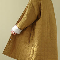 WW | Taschen Patchwork Feine Baumwollgefüllte Mäntel Peter Pan Kragen Winter