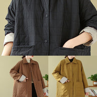 WW | Taschen Patchwork Feine Baumwollgefüllte Mäntel Peter Pan Kragen Winter