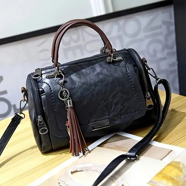 WW – Damen-Schultertasche mit Quasten-Dekor: großes Fassungsvermögen, modisches Design