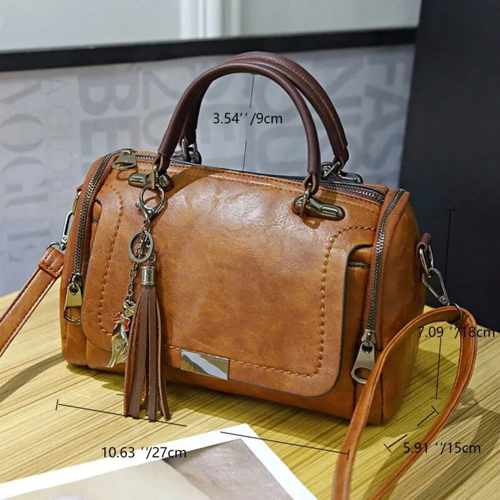 W&W Mode – Damen-Schultertasche mit Quasten-Dekor: großes Fassungsvermögen, modisches Design