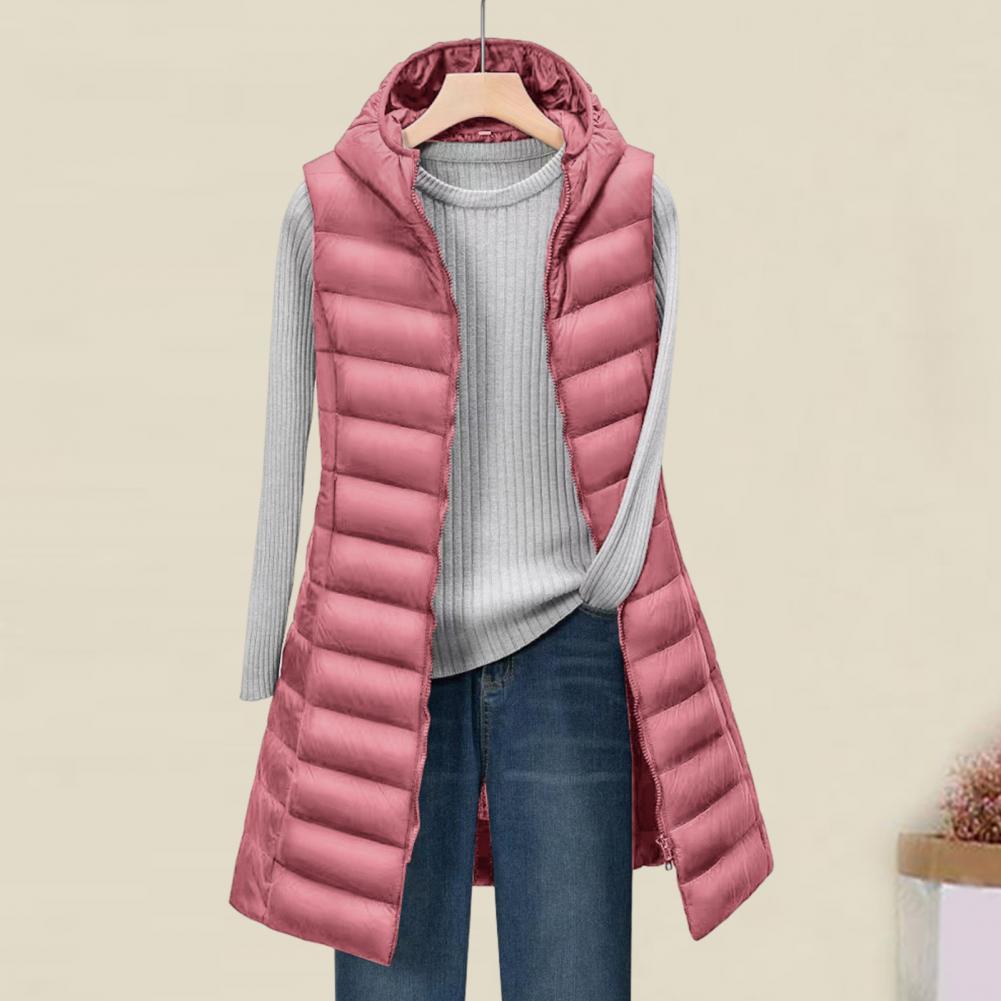 W&W Mode Langer Bodywarmer | Bequeme, elegante, länger gefütterte Jacke