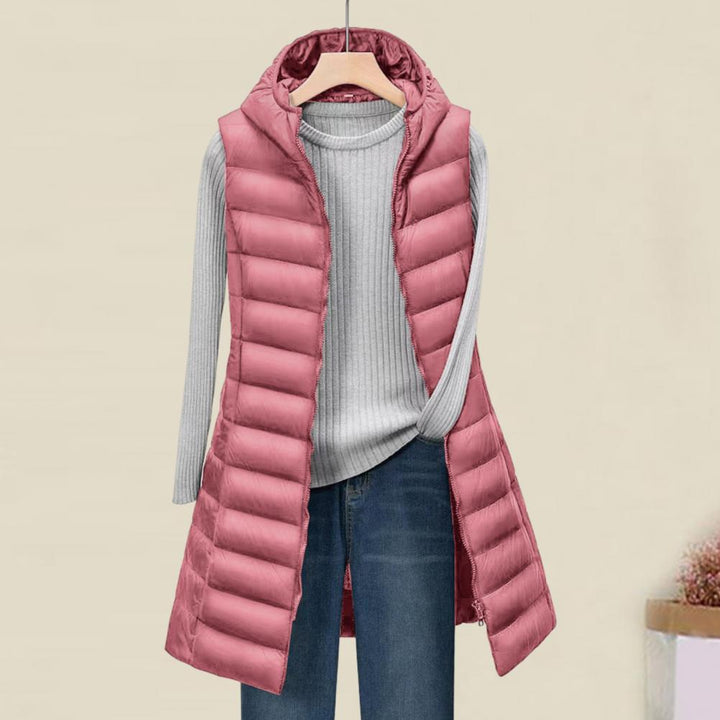 W&W Mode Langer Bodywarmer | Bequeme, elegante, länger gefütterte Jacke