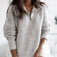 WW | Chic Pullover Mit Reißverschluss