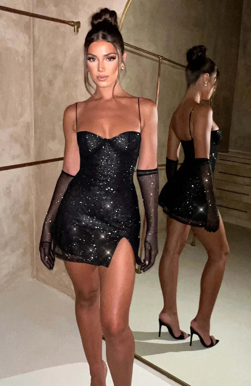 WW | Minikleid Mit Handschuhen Für Frauen