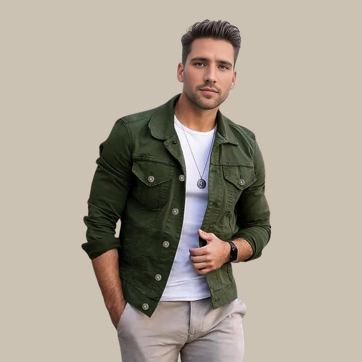 W&W Mode | Klassische, Gefärbte Jeansjacke