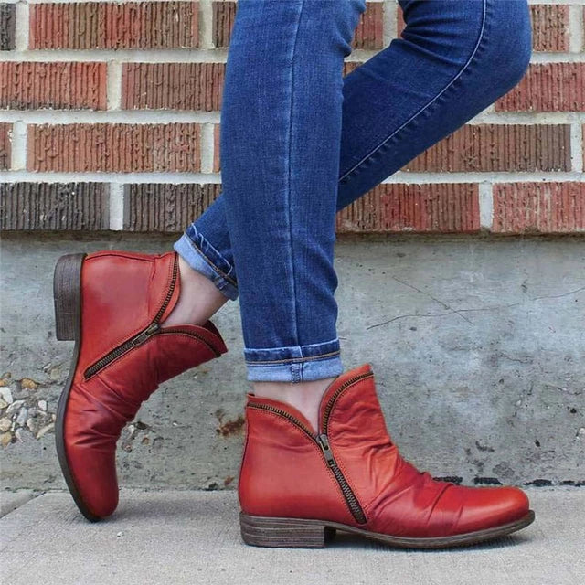 WW | Reißverschluss-Ankle Boots für Damen – Stilvoll & Bequem