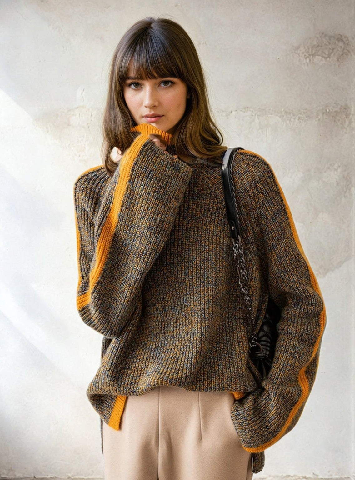 WW | gestrickter Rollkragenpullover für Frauen