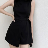 Lässiger Sommer-Leinen-Playsuit