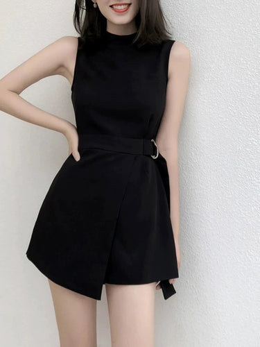 Lässiger Sommer-Leinen-Playsuit