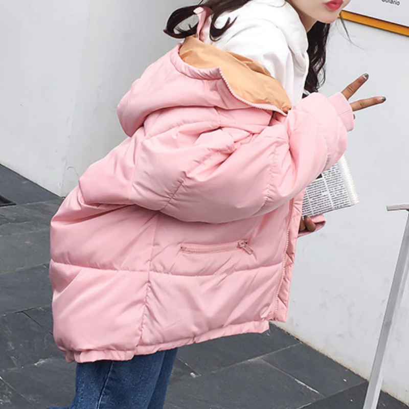 WW | Damen Winterjacke mit Kontrastfutter