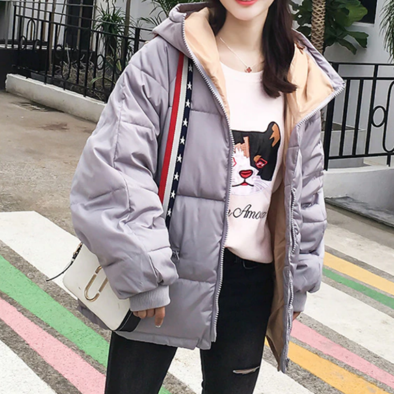 WW | Damen Winterjacke mit Kontrastfutter