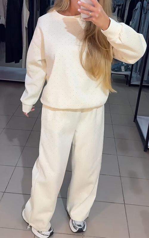 W&W Mode | Funkelnd Bequem Jogginganzug Damenbekleidung