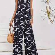 WW | Set Weites Bein Hohe Taille Passendes Set Damenbekleidung