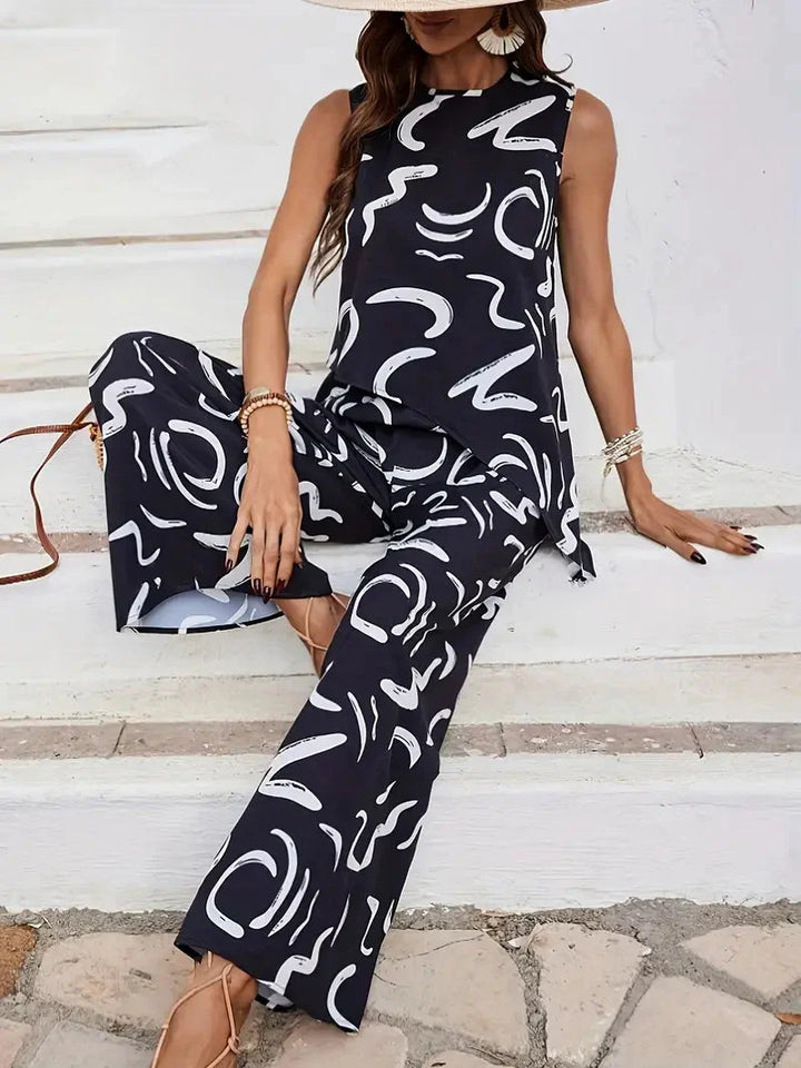 W&W Mode | Set Weites Bein Hohe Taille Passendes Set Damenbekleidung