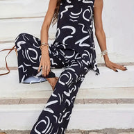 WW | Set Weites Bein Hohe Taille Passendes Set Damenbekleidung