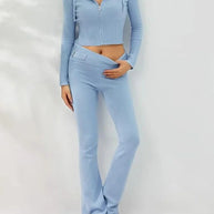 WW | Strick Set Kapuzenjacke Strick Cardigan Strick Set Loungewear für Damen