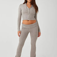 WW | Strick Set Kapuzenjacke Strick Cardigan Strick Set Loungewear für Damen