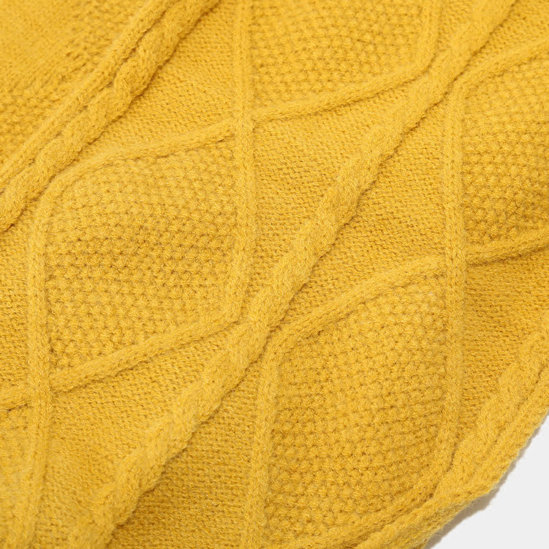 W&W Mode | 3-teiliges gestricktes Accessoire-Set - stylische Damenmütze, Schal und Handschuhe