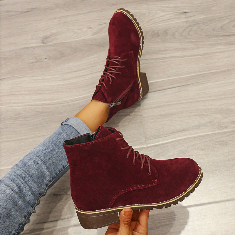 WW | Runde Zehen Martin Boots Für Damen