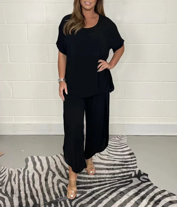 W&W Mode | Zweiteiliges Anzugset mit Ärmeln für Damen | Stilvolles und bequemes Outfit