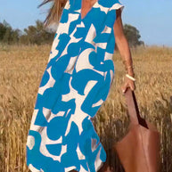 Amara™ - Maxikleid mit Print und V-Ausschnitt