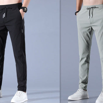 WW | Atmungsaktive Gerade Sporthose Aus Sommer Eis Seide Für Herren