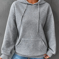 WW | Waffelstrick Hoodie Damen - lässiger Oversized Pullover