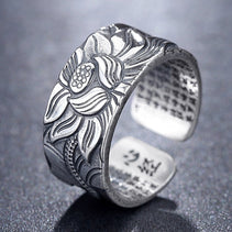 WW | Silberner Lotus Sutra Ring