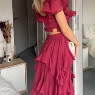 Rückenfreies Kleid mit quadratischem Ausschnitt