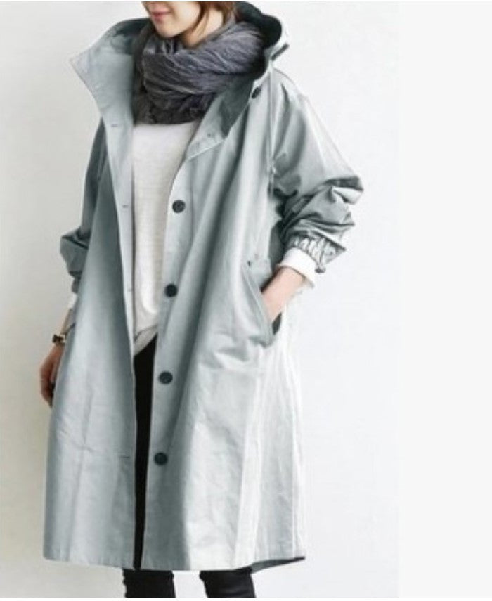 WW | Mid Length Damen Windbreaker Mit Langen Ärmeln