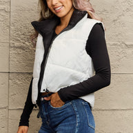 WW | Zip-Up Drawstring Puffer Weste