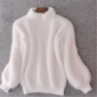WW | Locker Gestrickter Damenpullover Einfarbige Farben