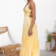 WW | Tucson Sunset Faltenrücken Elastisches Regenschirm-Maxikleid