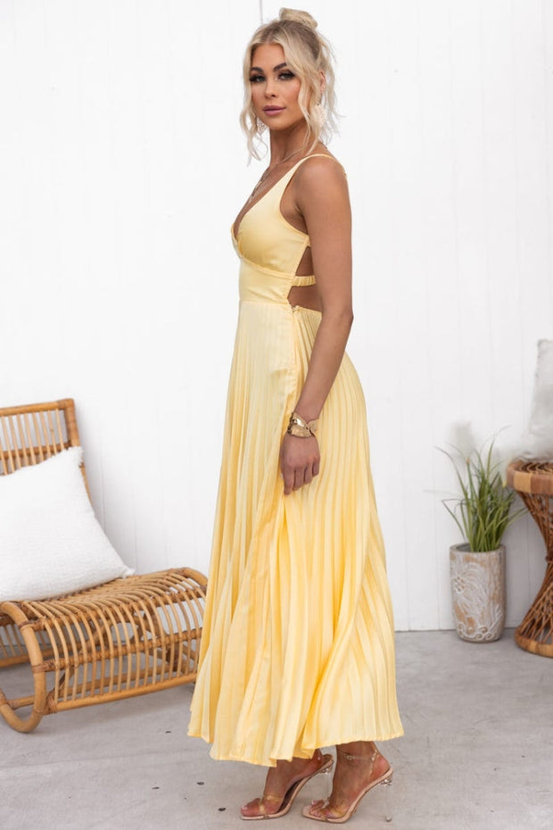 WW | Tucson Sunset Faltenrücken Elastisches Regenschirm-Maxikleid