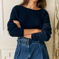 WW | grob gestrickter Cardigan-Pullover