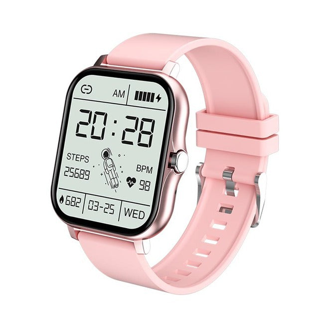 Smartwatch mit 1,69-Zoll-Touchdisplay, Schrittzähler und Herzfrequenzmessung