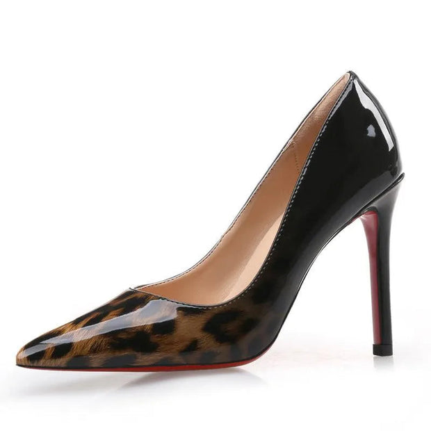 WW | Leopard print lace high heels for women
