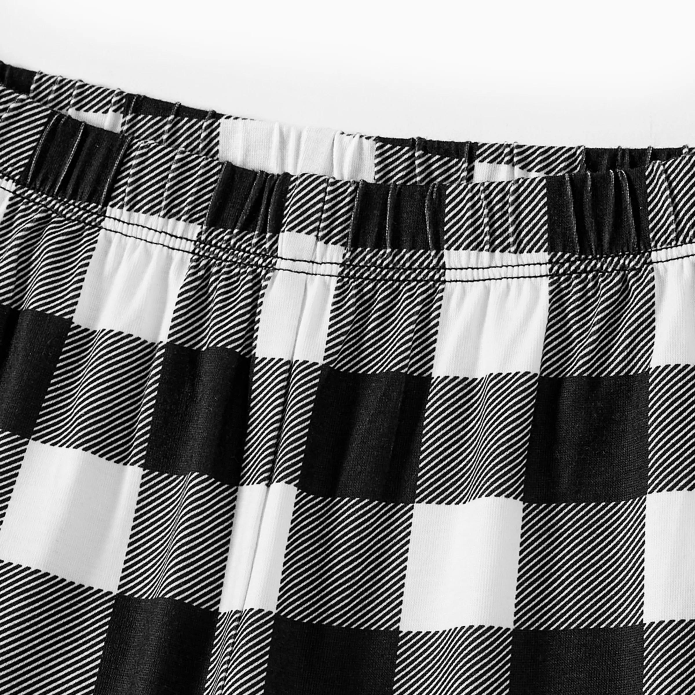 WW | Paar Schwarz-weiß Kariert Pyjamas 