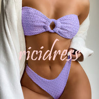 WW Bandeau-Bikini mit Ringausschnitt