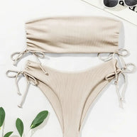 WW - Beiger Bandeau-Bikini