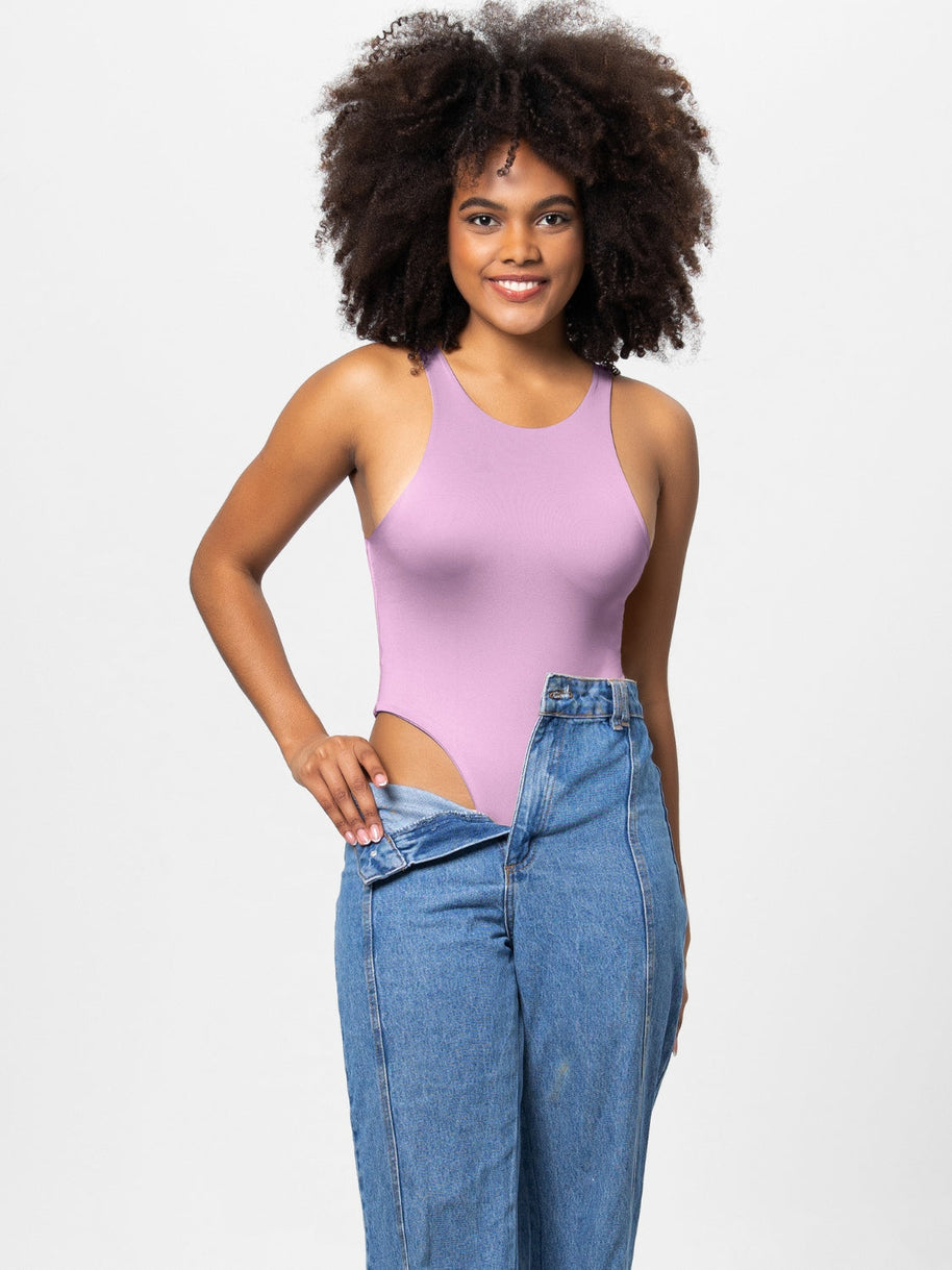 WW | Vollgröße Rundhalsweite Träger Bodysuit